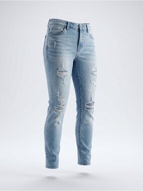 👖 Judy Blue Light Wash Distressed Skinny Jeans | Size 32 | EUC
